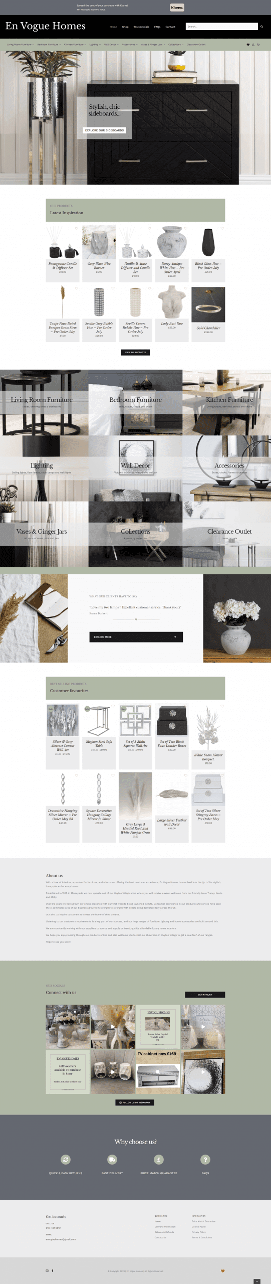 En Vogue Homes homepage En Vogue Homes homepage