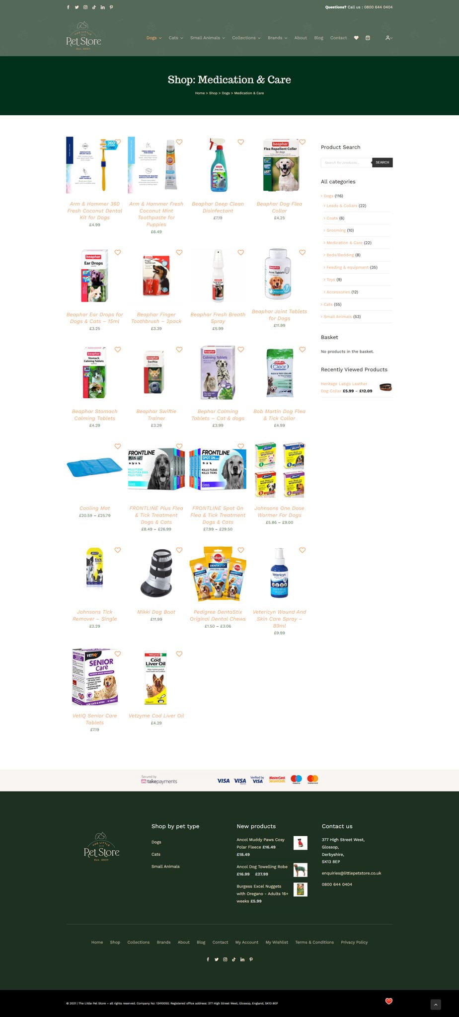 The Little Pet Store - Shop category page