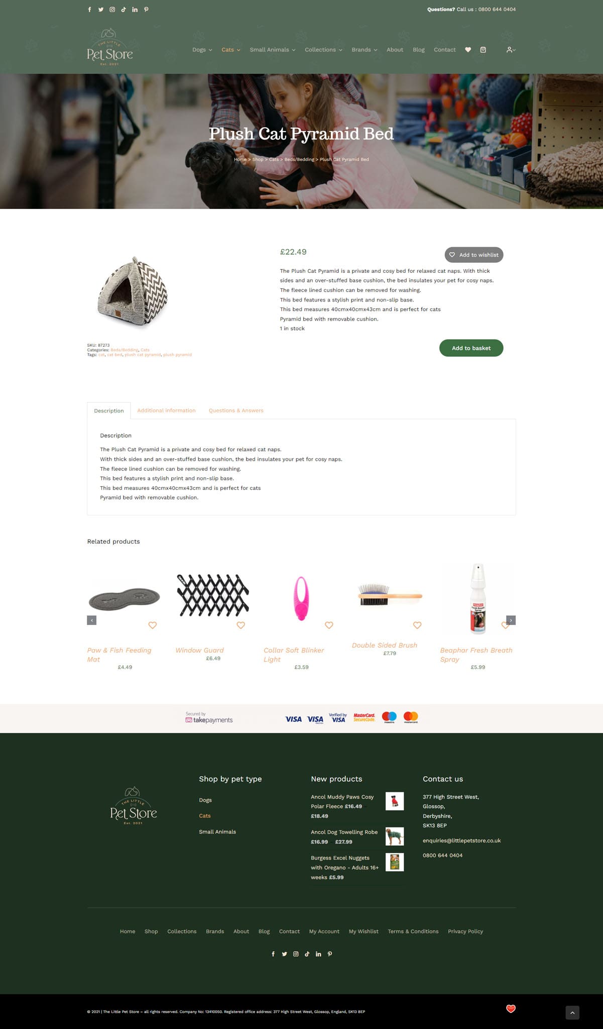 The Little Pet Store - Shop product page