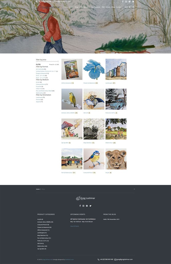 Profile – Greg Lashmar Artist shop Profile - Greg Lashmar Artist shop