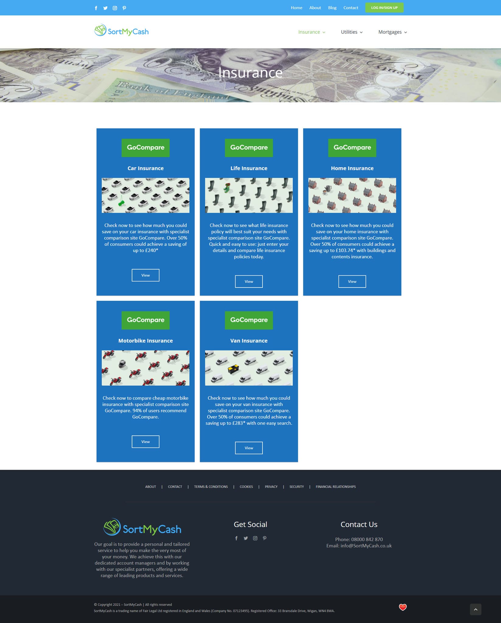 Profile – SortMyCash category page Profile - SortMyCash category page