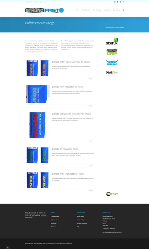 StrongFast Global - Product category page